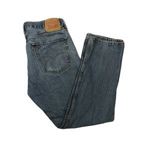 Levis 505 Denim Blue Jeans Mens Size 36x32